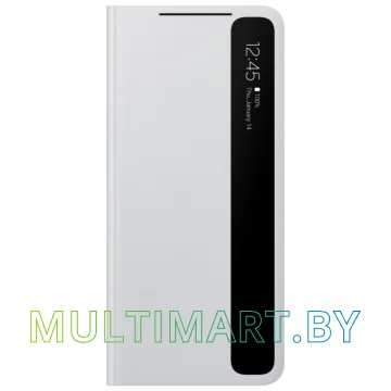 Чехол Samsung Smart Clear View Cover для Galaxy S21 Ultra (серый)